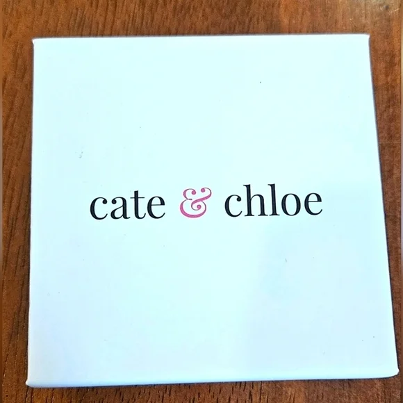 Cate and Chloe Sage 18k White Gold Plated Stud Earrings - Picture 3 of 6